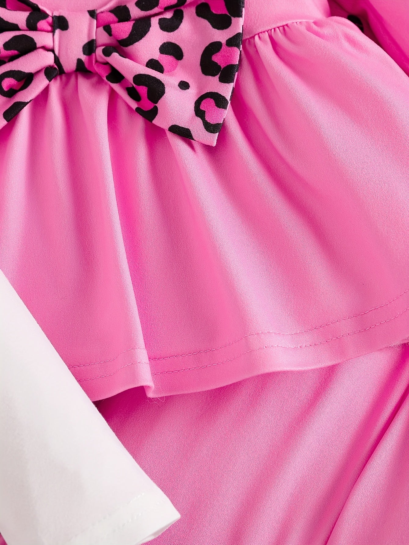 Baby Products, Newborn Baby Girl Clothing, Girl's Clothing, Baby Girl Autumn And Winter Flying Sleeves, Leopard Print Bow, Round Neck+same Series Long Single Pants 3pcs Combination Set, Children's Halloween , Halloween , Perf