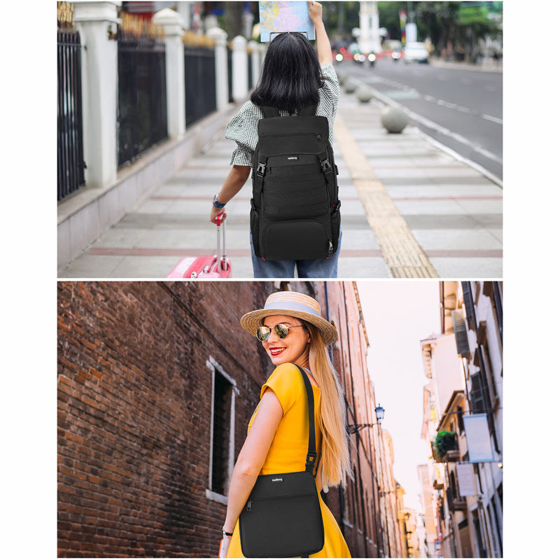 2 Pack Lightweight Large Capacity Travel Backpack With Adjustable Straps Durable Polyester Easy To Clean For Travel