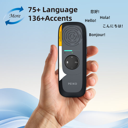 Portable Language Translator Device, Two-Way Instant Translator, APP Online Voice Translation, 136 Languages Supported, High Accuracy Translator Device for Travel Business Learning