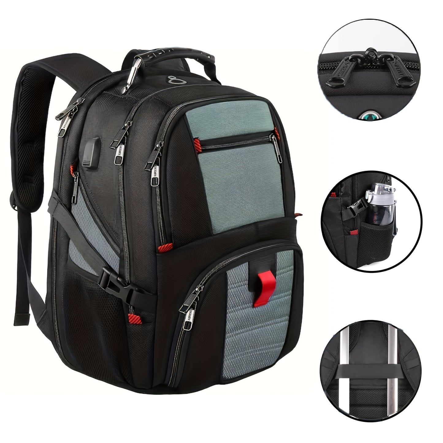 Travel Backpack, Extra Large 13.21gal Laptop Backpacks For Men Women, College Backpacks Airline Approved Business Work Bag With USB Charging Port Fits 17 Inch Computer, Men'S Gifts, School Backpack For Teens, Travel Accessori