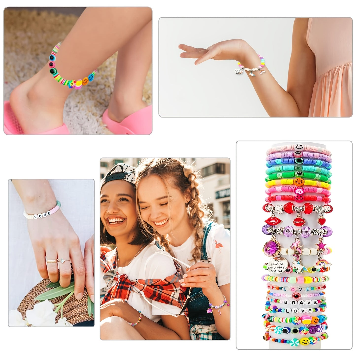 3300pcs Bracelet Making Kit with Unicorn & Mermaid Beads - 3300 Beads for Charm Jewelry Crafting, Pre-Collected for DIY Friendship Bracelets, Birthday Party Supplies, Christmas Gifts for & s (No Additional Beads Needed)