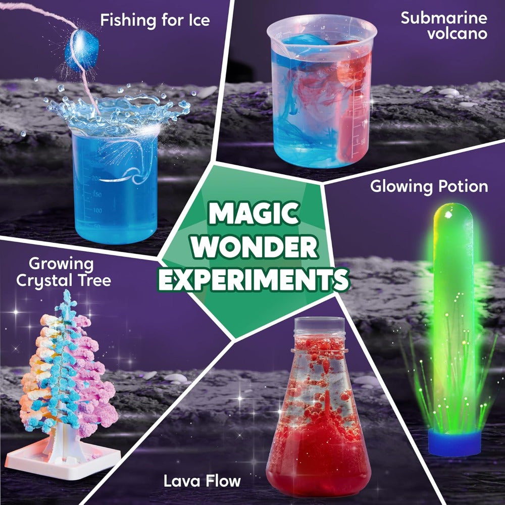 SYNCFUN Wonder Science Kits - 50+ Experiments Educational Toys, STEM Activities with Growing Crystal Tree, Lab Science Toys, Gifts for Birthday Christmas for Kids Aged 6 7 8+, Best for Christmas