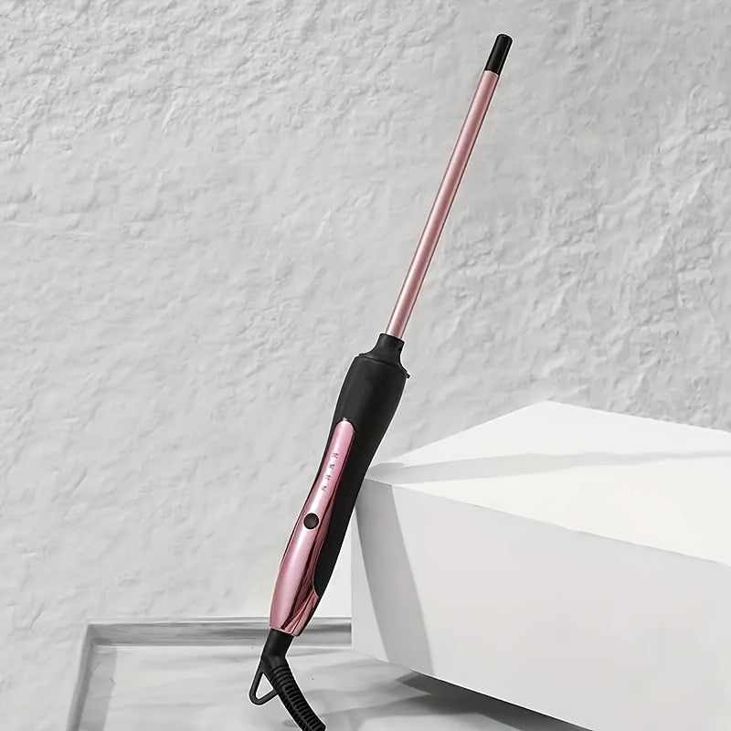 Compact Curling Iron With Ceramic Coating Heats Fast