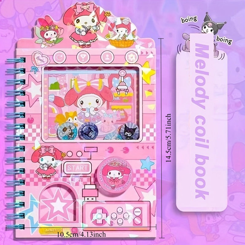 Sanrio Kuromi Coil Notebooks 4 Pack Gashapon Spiral Diaries