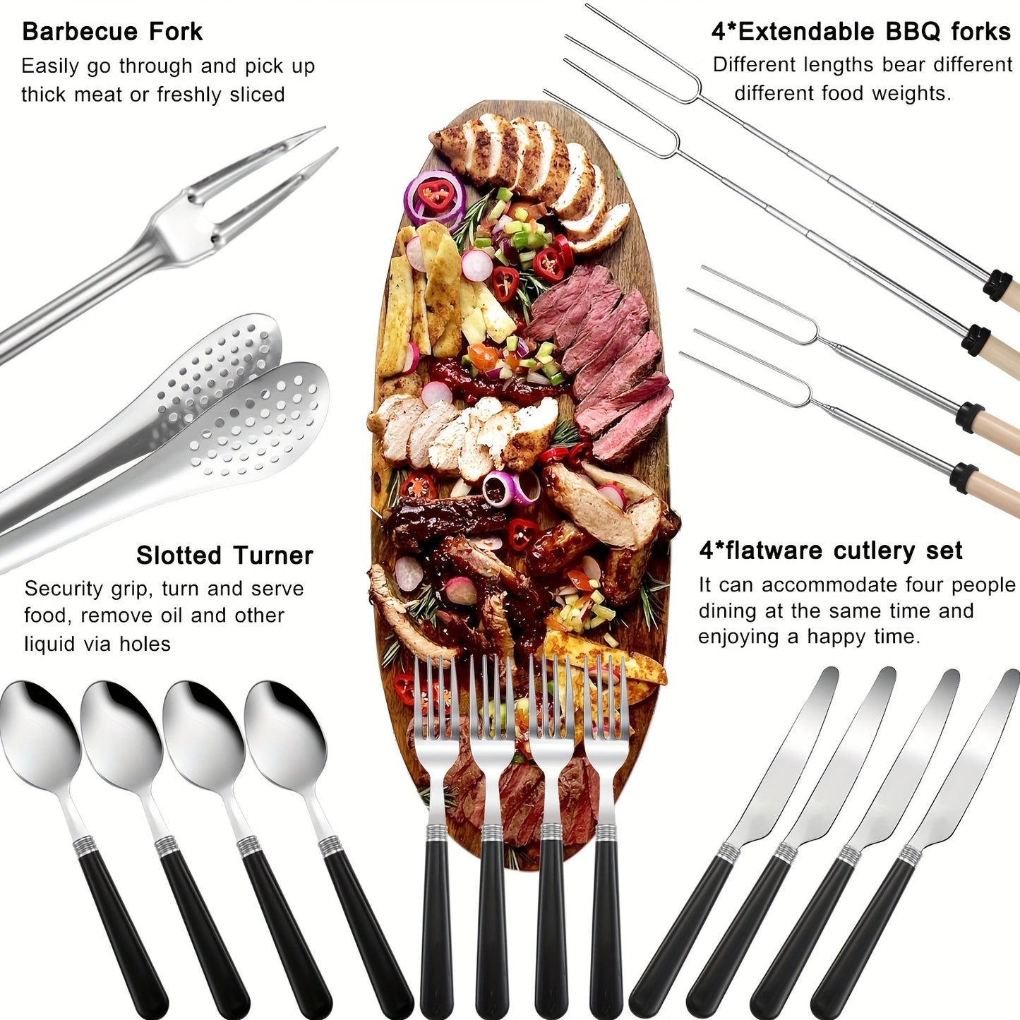 Portable Camping Kitchen Utensil Set-31pcs Camping Essentials Camping Accessories Gear Must Haves Camping Cookware Kit, Stainless Steel Outdoor Cooking And Grilling Utensil Organizer Travel Set Perfect for Travel, Picnics, RV