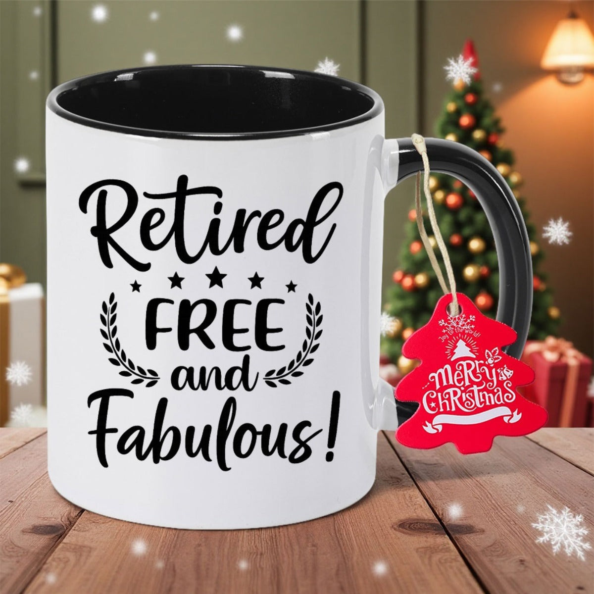 Funny Retirement Coffee Mug with "Retired Free and Fabulous!" Design - Ceramic Cup for Office Workers, Christmas, Halloween, Birthday, Thanksgiving Gifts - Hand Wash Only