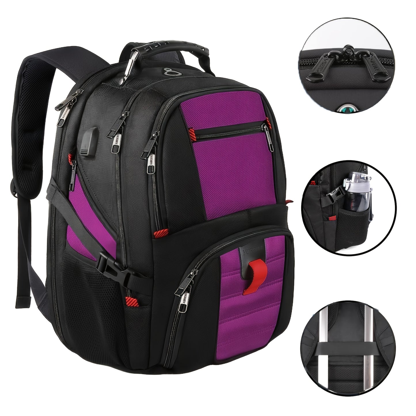 Travel Backpack, Extra Large 13.21gal Laptop Backpacks For Men Women, College Backpacks Airline Approved Business Work Bag With USB Charging Port Fits 17 Inch Computer, Men'S Gifts, School Backpack For Teens, Travel Accessori