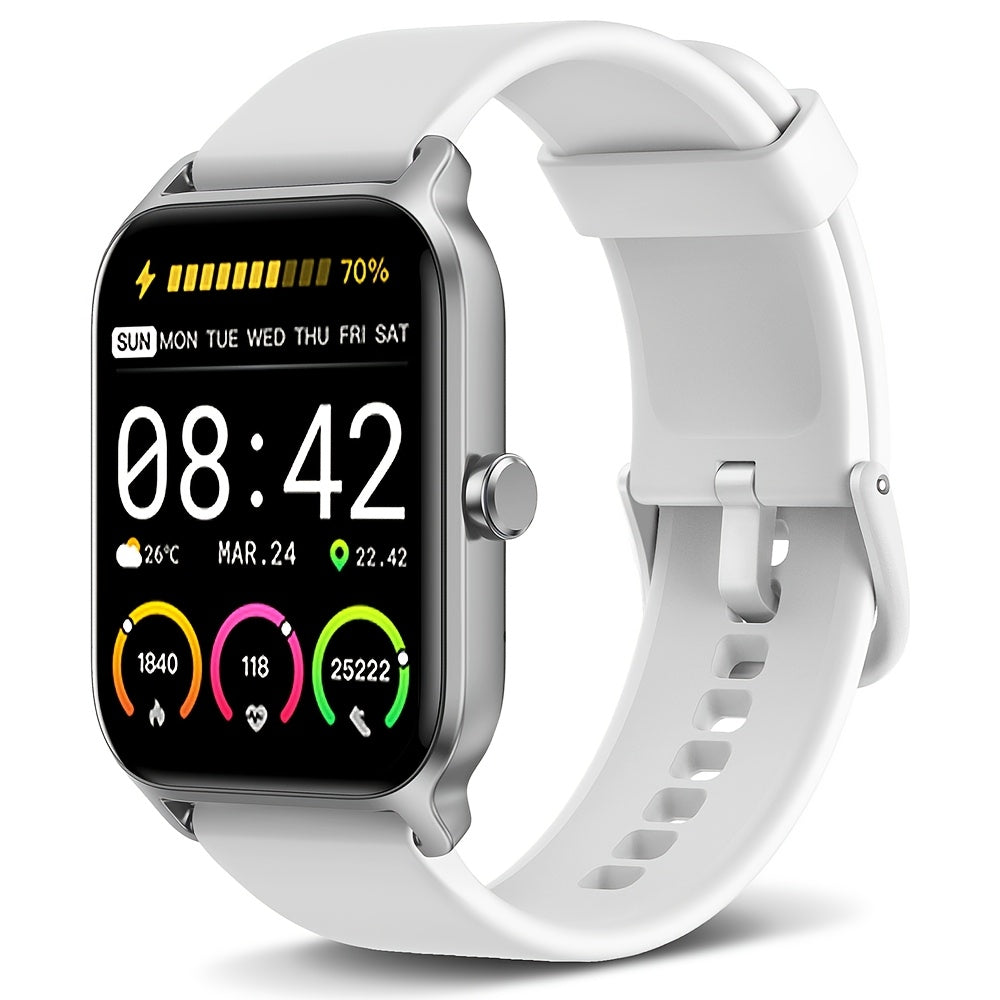 FUVEHA Smartwatch Gift for Men And Women, 1.8" HD Full Touch Screen, Make & Receive Calls, Message Notifications, 100+ Sports Modes, Lightweight & Breathable.Built-in Alexa, Compatible with Android And for iPhone.Perfect Gift