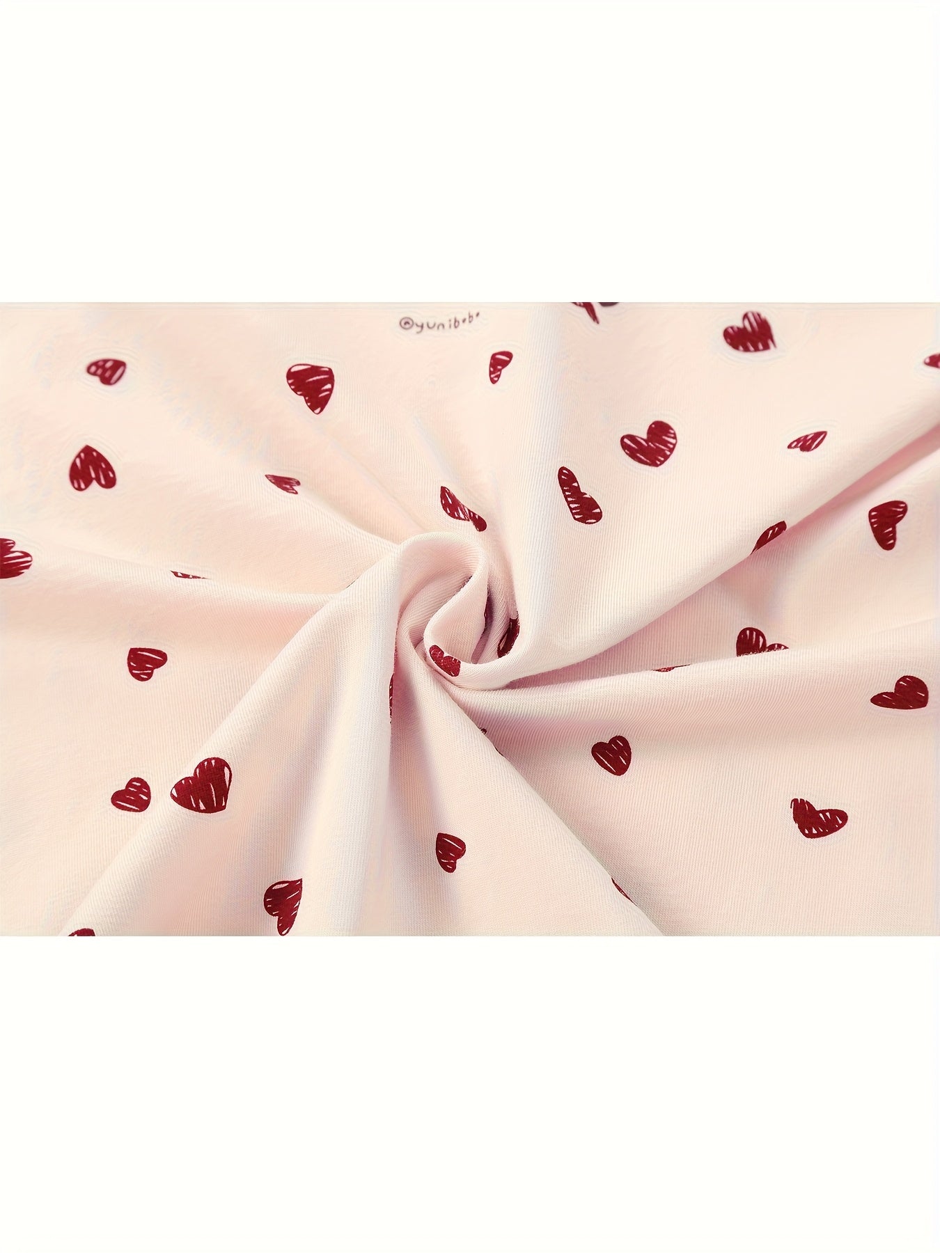 2pc Cute Kitten And Heart Print Pajamas Set For Girls Short Sleeve Sleepwear With Matching Pants Machine Washable