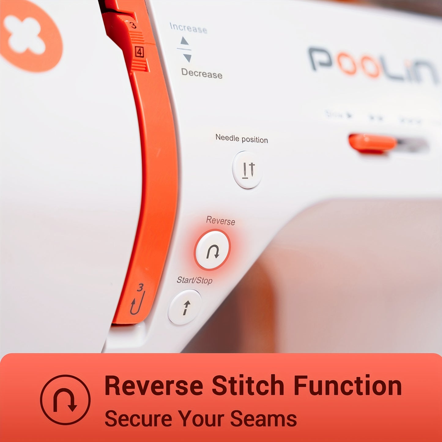 POOLIN EOC02RE Electronic Sewing Machine With 293 Stitches