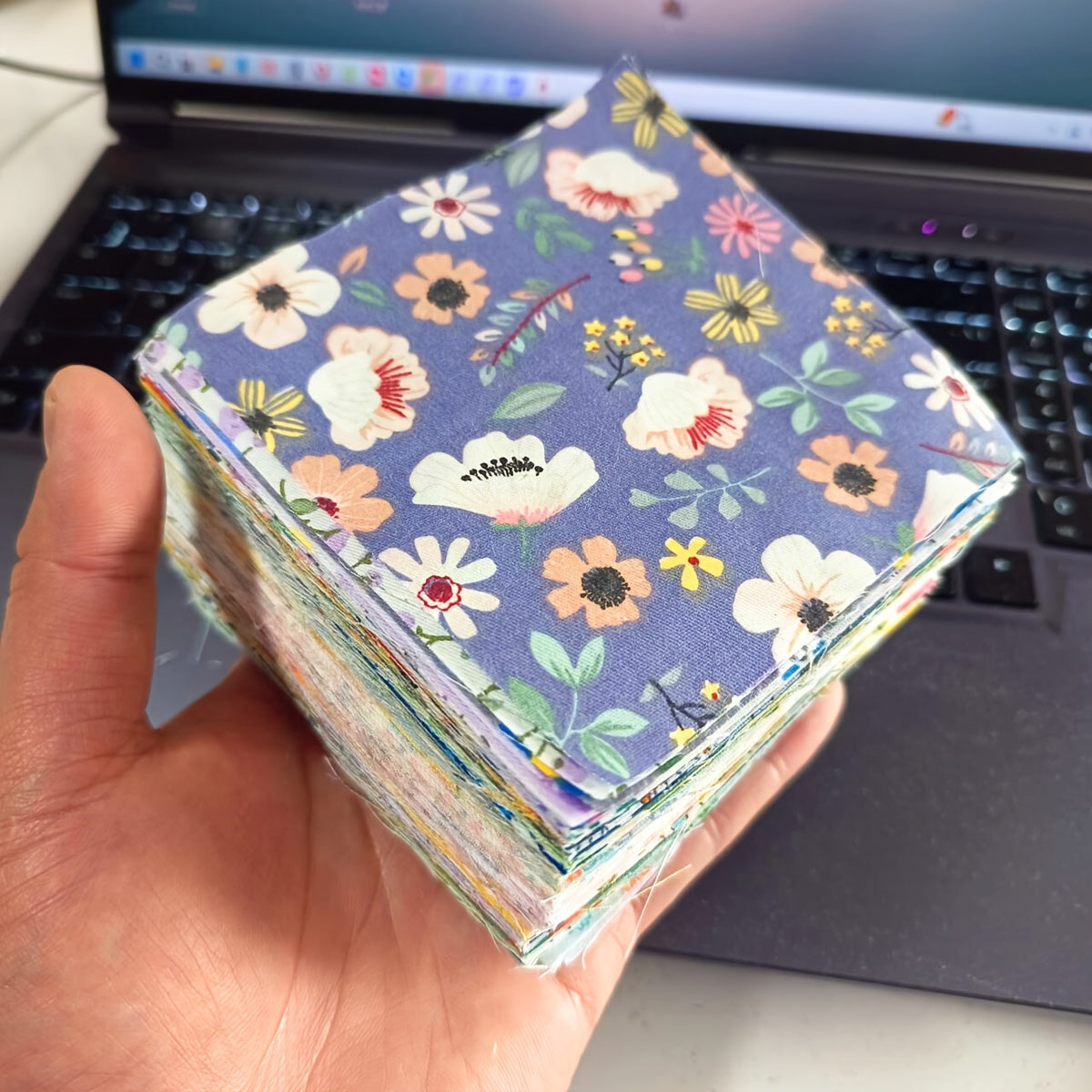 Pre-Cut Floral Cotton Fabric Squares 200pcs For Sewing