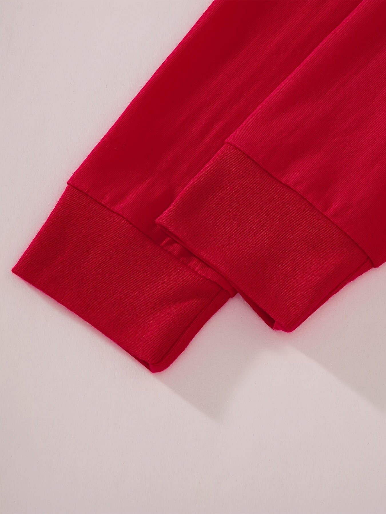 Kids Christmas Homewear Two Piece Set Red Round Neck