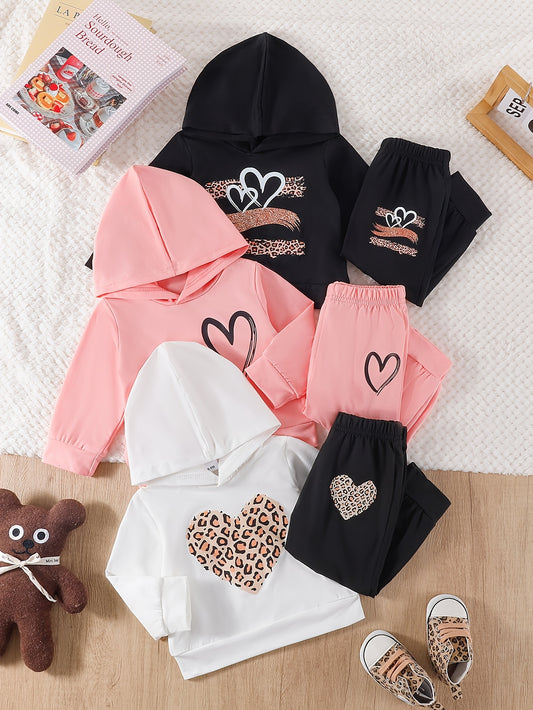 6pcs Sweatsuits For Baby Girls, Trendy Oversize Hoodies Sweatshirts Fall Fashion Pullover Sweaters Winter Clothes, Baby Girl Clothes Fall Winter Outfit Long Sleeve Toddler Infant Track Suits Set, for Outdoor