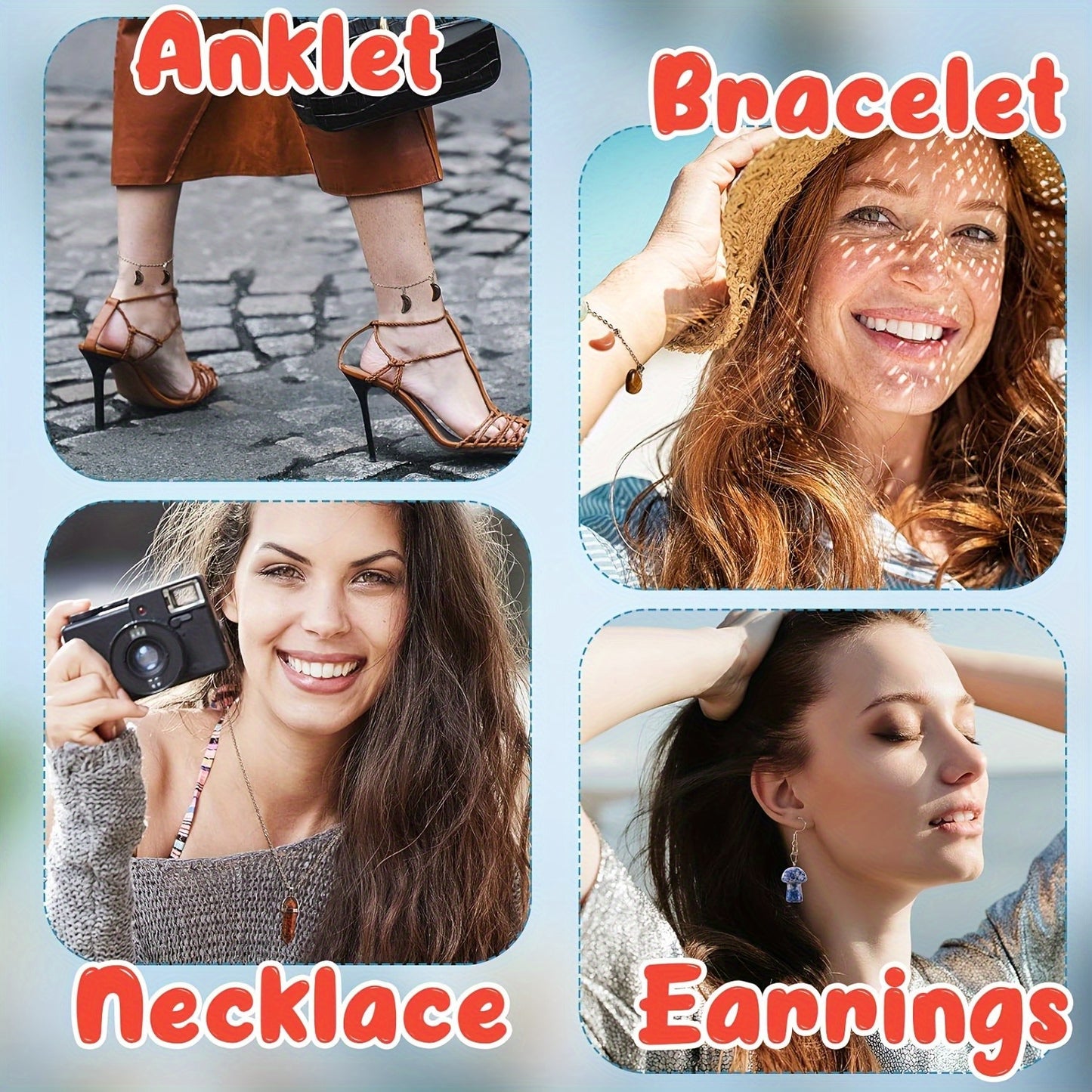 100 Natural Stone Pendants Multicolor Hexagon Column Mushroom Moon And Heart Shapes For DIY Jewelry Making Necklace