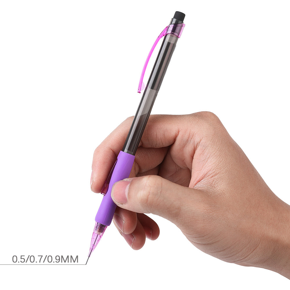 Side Press Mechanical Pencils Set with Replaceable Lead, 0.5/0.7/0.9mm Comfortable Grip Automatic Pencil Set for Office Writing Supplies Back to School Stationery(24pencils+24boxes of Lead)