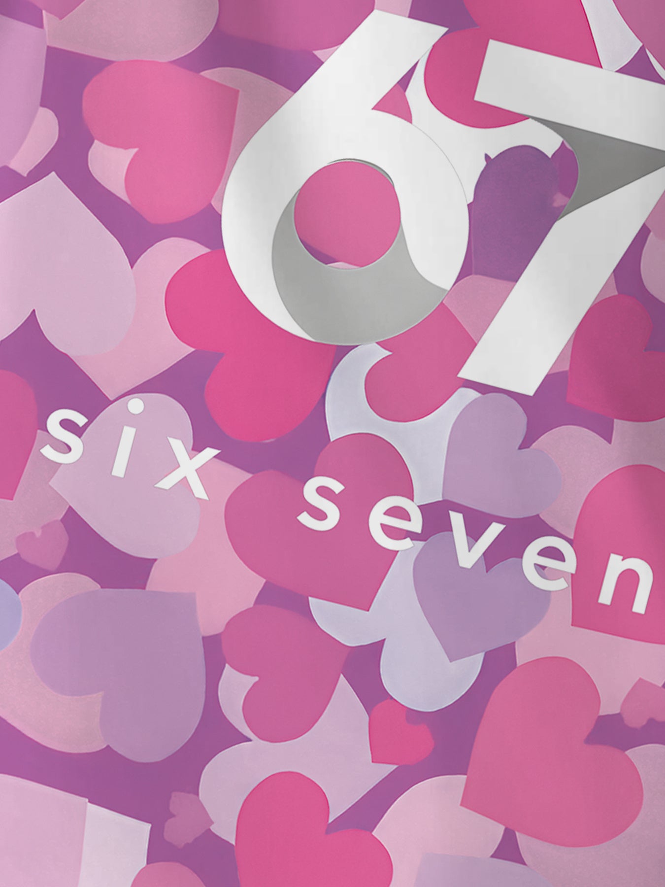 Heart Number 67 Print Pajama Sets | Soft Ventilated, Cute Girls Home Wear with Crew Neck and Slight Stretch Fabric
