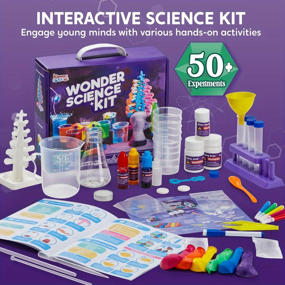 SYNCFUN Wonder Science Kits - 50+ Experiments Educational Toys, STEM Activities with Growing Crystal Tree, Lab Science Toys, Gifts for Birthday Christmas for Kids Aged 6 7 8+, Best for Christmas