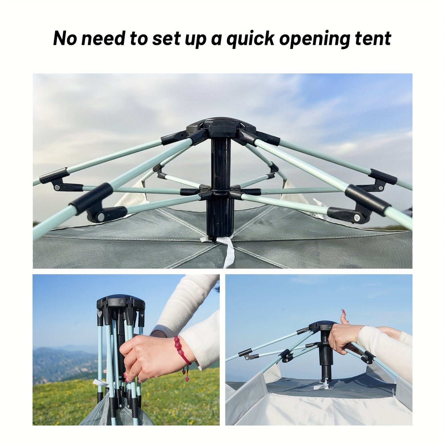 4-6 Person Camping High Quality, Windproof, And Tents, The Hexagonal Structure Is More Stable, Easy to Set Up, Lightweight Camping Tent, Carpa, Outdoor Essentials, Suitable for Family Travel, Outdoor Camping, Hiking Trips, Br