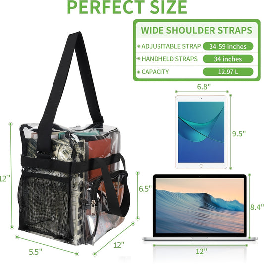 KINPATER Transparent Stadium Bag for Concerts and Sports Events