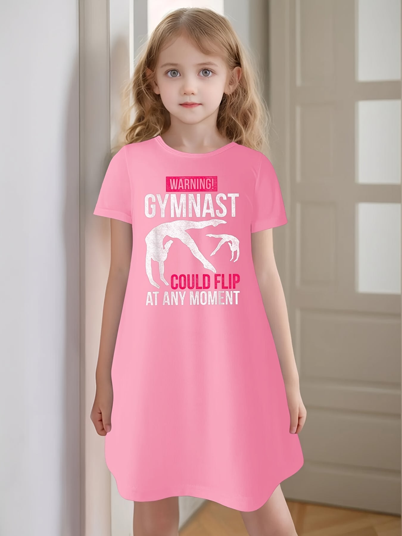 Girls Gymnastics Leotard Warning Gymnast Could Flip At Any Moment