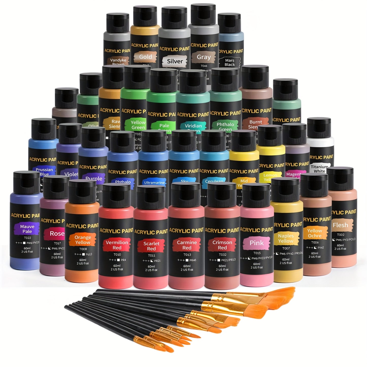 PASAMIC Painting Set With 12 Brushes For Beginners