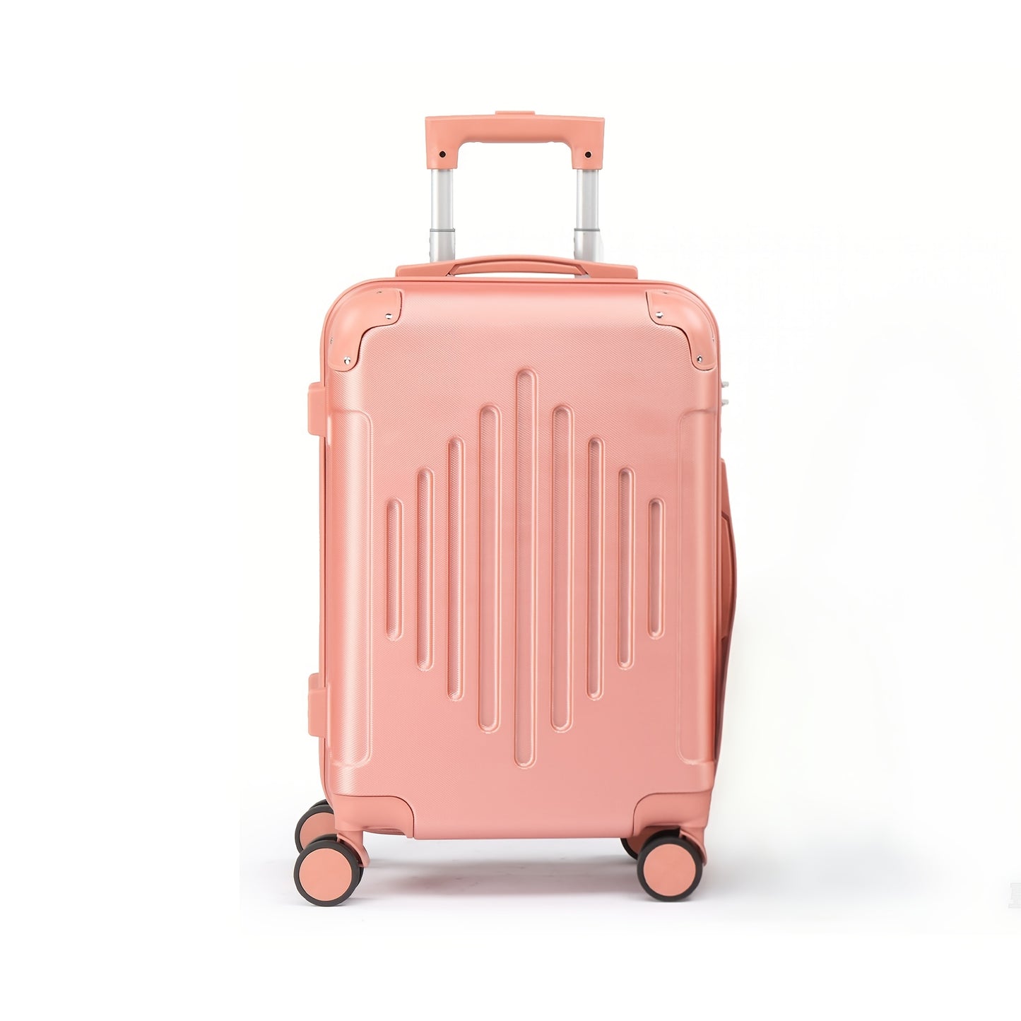 AUTOFOREVER Rose Golden ABS Trolley Case 12 16 20 24 28 Inch With Spinner Wheels And Combination Lock