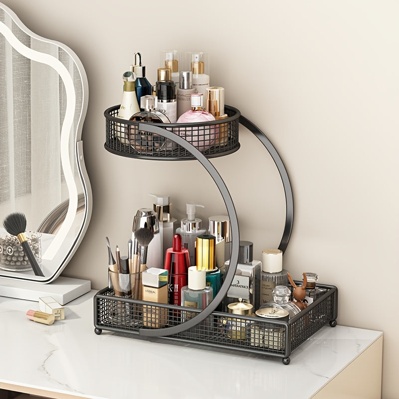 BELITA AMY No Installation Lightweight Metal Cosmetic Organizer With Spiral