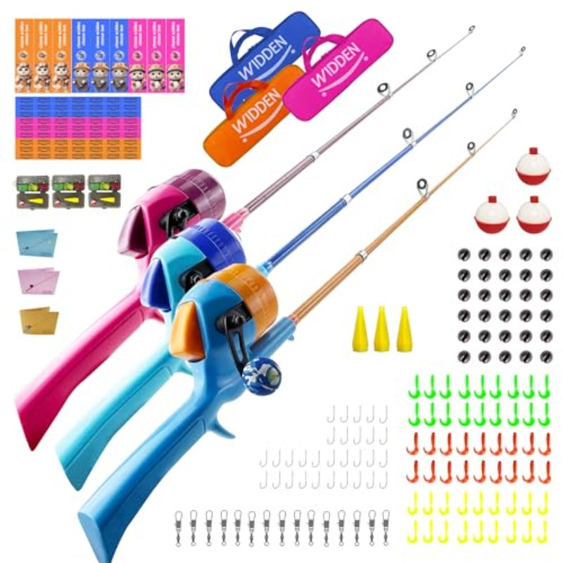 3 Packs Telescopic Fishing Rod And Reel Combo For Kids Youth Beginners With Tackle Box And Lures