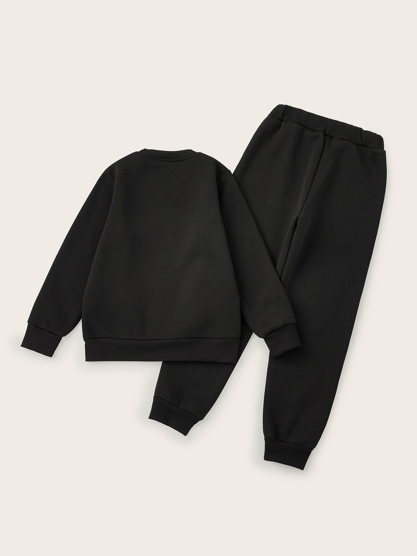 Girls' Cozy Gymnastics Watercolor Print Sweatshirt Set - Black with Vibrant Heart Design, Perfect for Outdoor Activities, Casual Wear, Allseason Comfort, Gymnastics Outfit|Playful Print|Stretchy Fabric