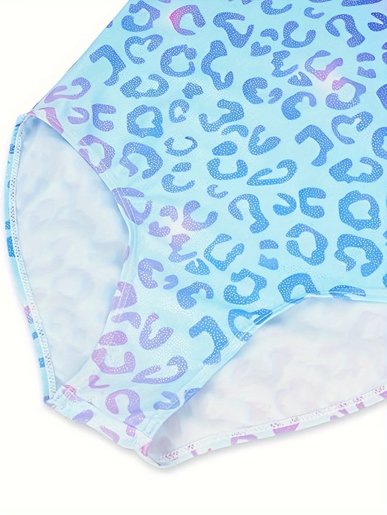 3pcs Girls' Slim & Fit Gymnastics Outfit - Leopard Print One-Shoulder Leotard, Vibrant Purple Shorts & Matching Hairband for Dancing & Sports, Gymnastics Attire|Vibrant Gymwear|Stretchy Fabric, for Outdoor