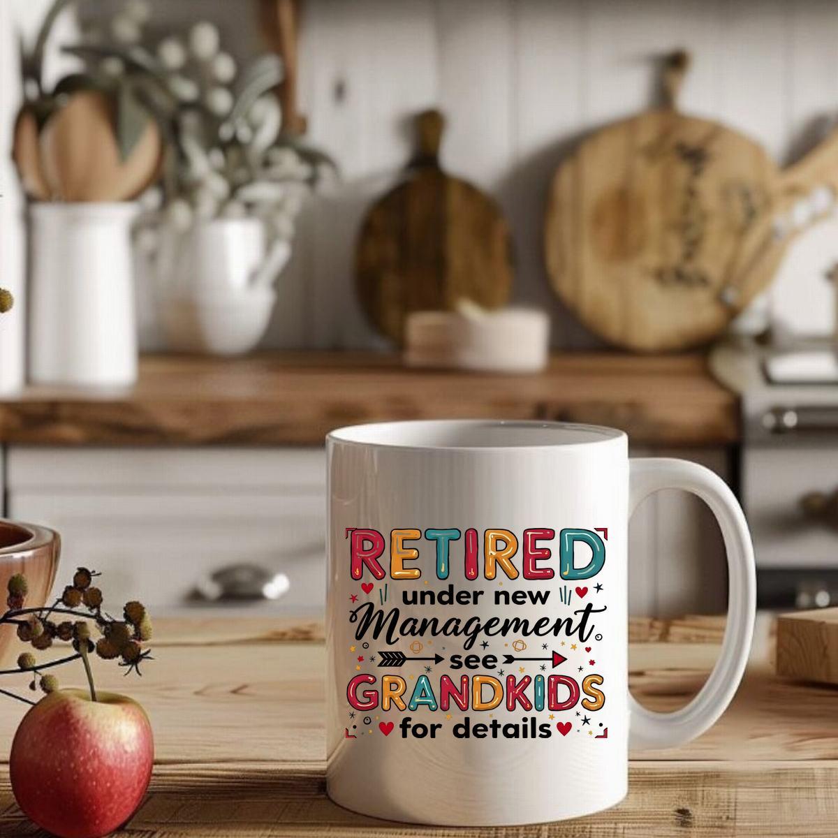 Retired Under New ManaSynthetic Gemstoneent See Grandkids for Details, Funny Mugs - Retired Gifts for Women Men, Water Tumbler Retirement Grandma, Happy Retired Presents Ideas for Coworkers, Colleague, Boss - Travel Coffee Mu