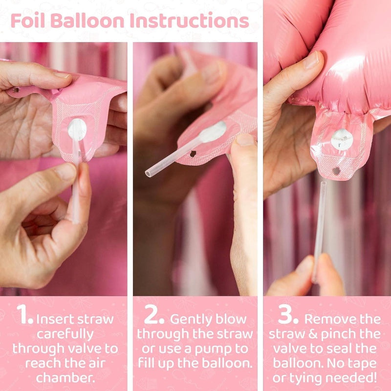 89 Piece Girls Birthday Balloon Set With 0 To 19 Crown Lipstick Champagne Bottle Shapes Confetti Backdrop Arch Kit Pink