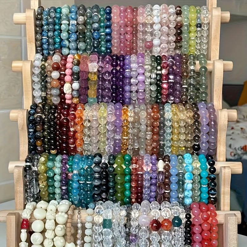 Bohemian Multicolor Glass Bead Elastic Bracelets Set For Men And Women Color Changing Beads DIY Jewelry Supplies Party