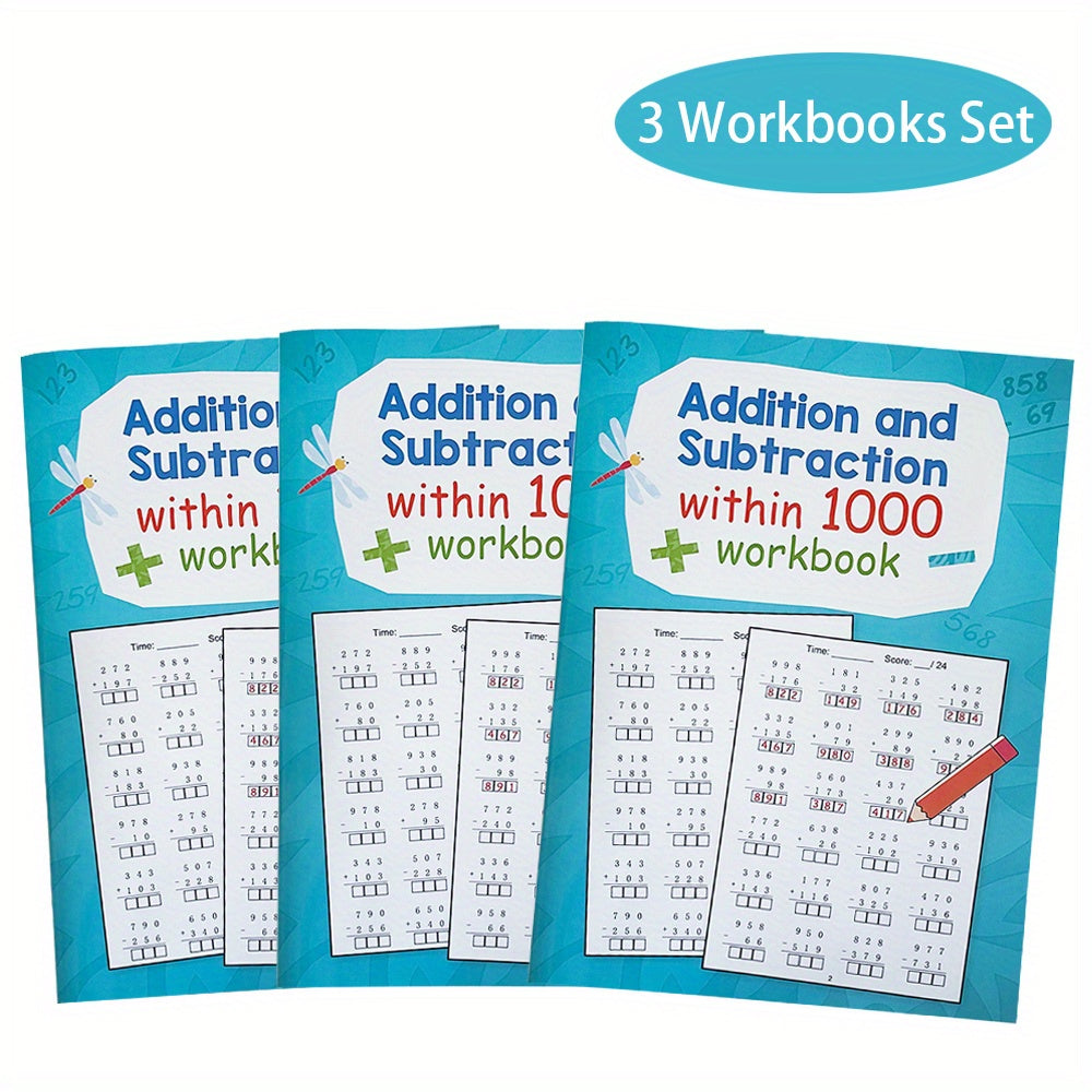 Addition And Subtraction Workbook For Kids 0 1000 Color Coded Exercises Primary School Math Homeschool English