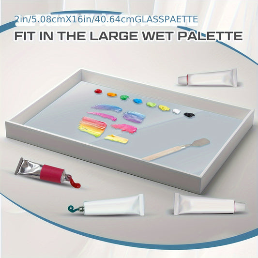 Tempered Glass Palette For Oil Painting Scratch Resistant Easy Clean