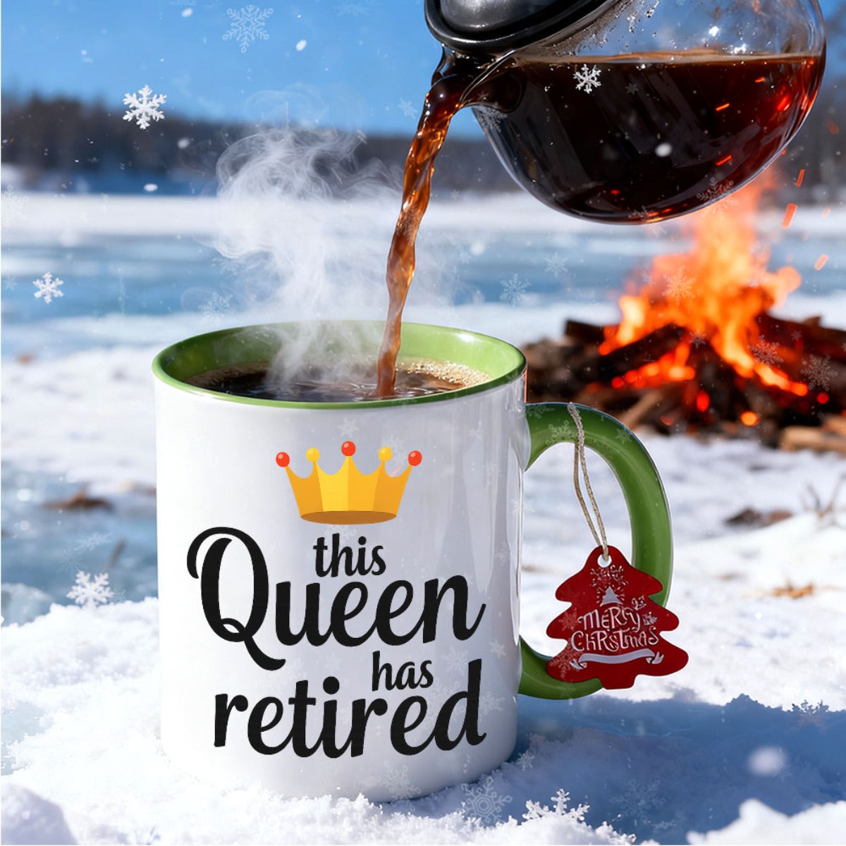 1pc Mug with Elegant Handle & Smooth Edges - Dishwasher Coffee Tea Cup, 11oz Hot/Cold Drink for Office,, Gifts (,) - & for Memorable Friendship Present