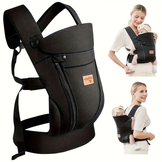 VRBABIES Ergonomic Baby Carrier With Adjustable Waist Belt Buckles