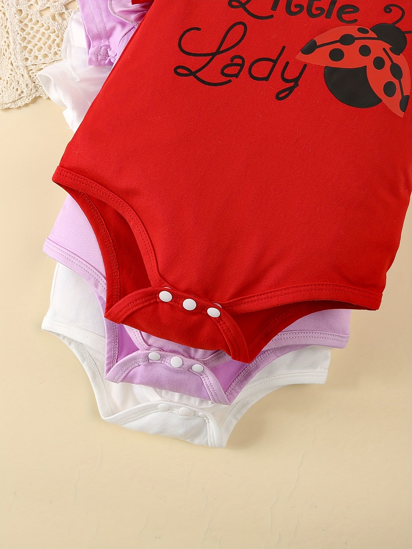 Newborn Baby Girl Summer Romper Short-Sleeved with Long Pants Same Style 3 Sets, for Outdoor, Perfect for Outdoor