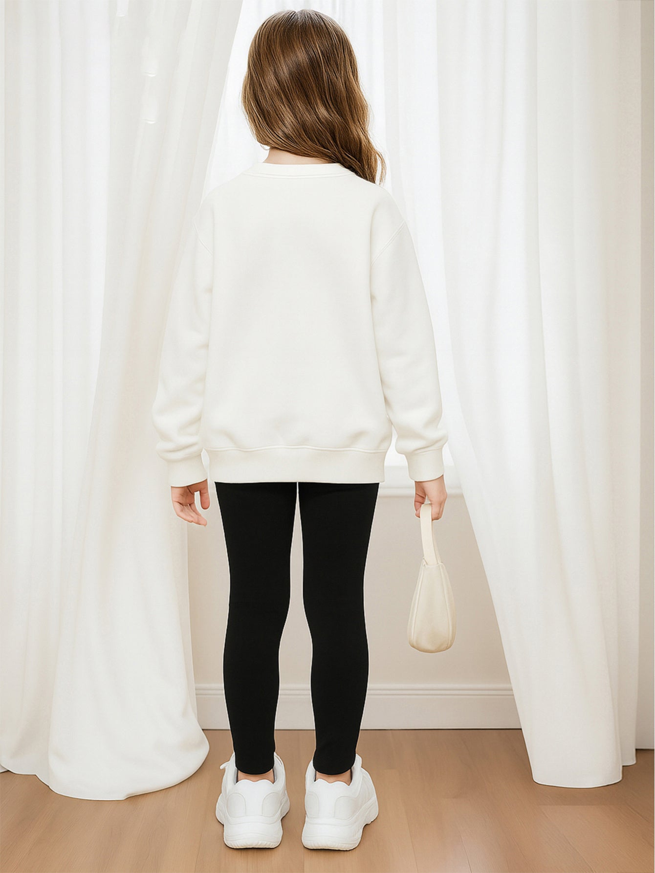 K-Pop Element Girls Two-piece Set | Girl Idol Group Anime Print Sweatshirt + Tight Pants | Trendy Brand Daily Wear | Perfect Birthday Gift for Girls, for Outdoor