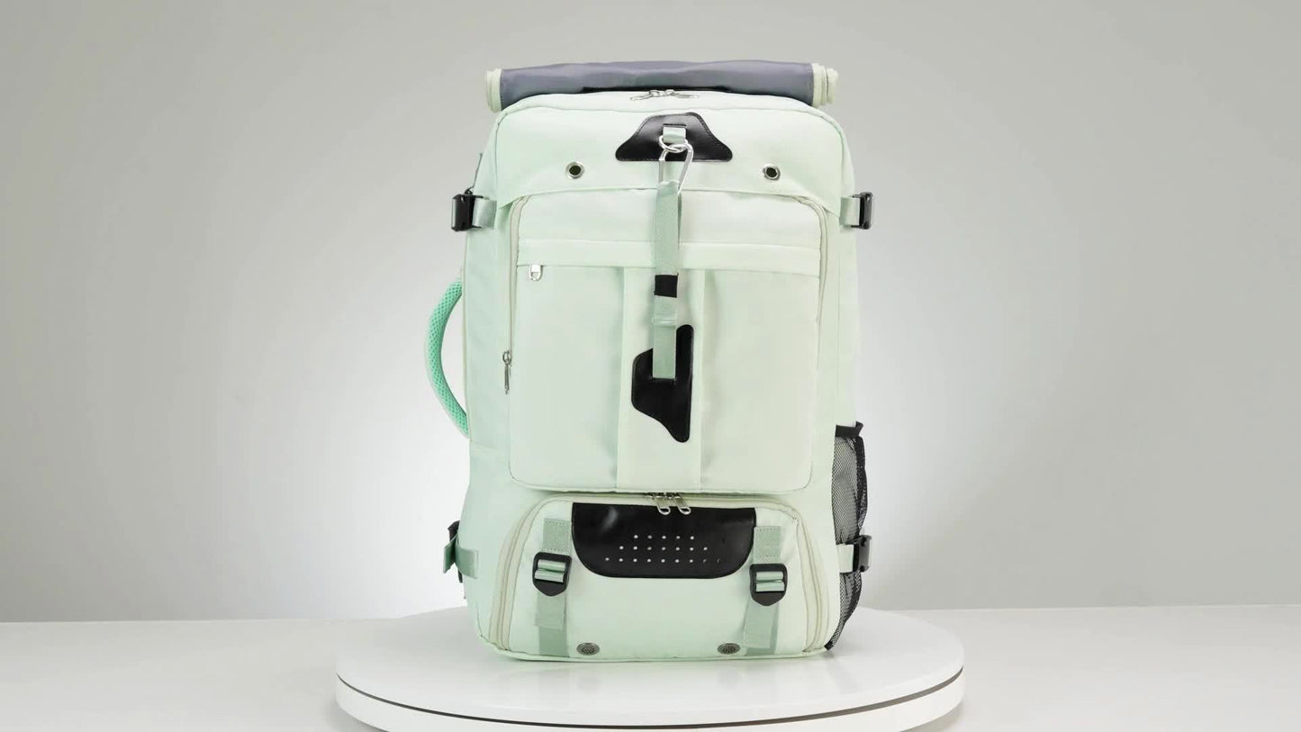 Men's & Women's Large Capacity 17.3" Laptop Backpack - Heavy-Duty Travel Duffel Bag with Shoe Compartment, Convertible Carry-On, Unisex Laptop Suitcase Replacement, Machine Washable (Black) for Business,, Airplane Use - Multi