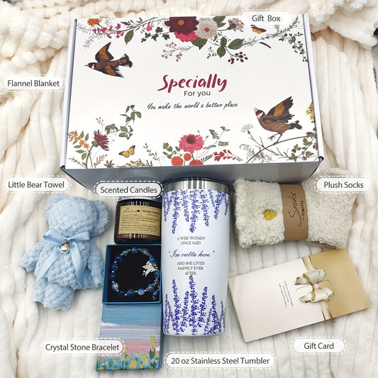 Retirement Gifts For Women 2025, Happy Retirement Gifts For Women Coworker, Teacher, Nurse, Mom, Grandma, Retired Gift Basket With Blanket, 20 OZ Tumbler