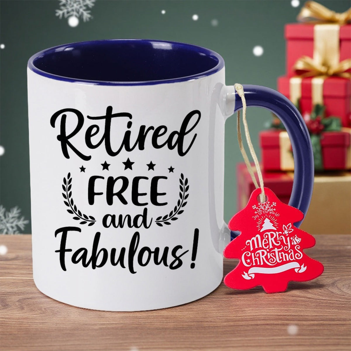 Funny Retirement Coffee Mug with "Retired Free and Fabulous!" Design - Ceramic Cup for Office Workers, Christmas, Halloween, Birthday, Thanksgiving Gifts - Hand Wash Only