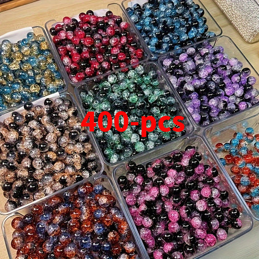 Assorted Crackle Beads Set for Jewelry Making and Crafts