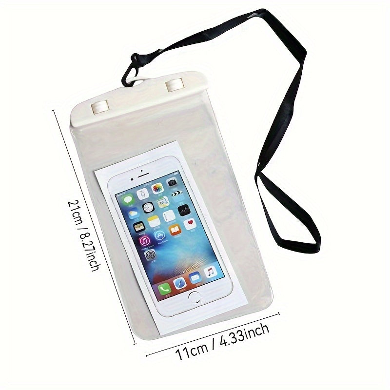 101Pcs Universal PVC Phone Bag With Adjustable Lanyard For 7 Inch Smartphones Beach Vacations Water Sports Gift