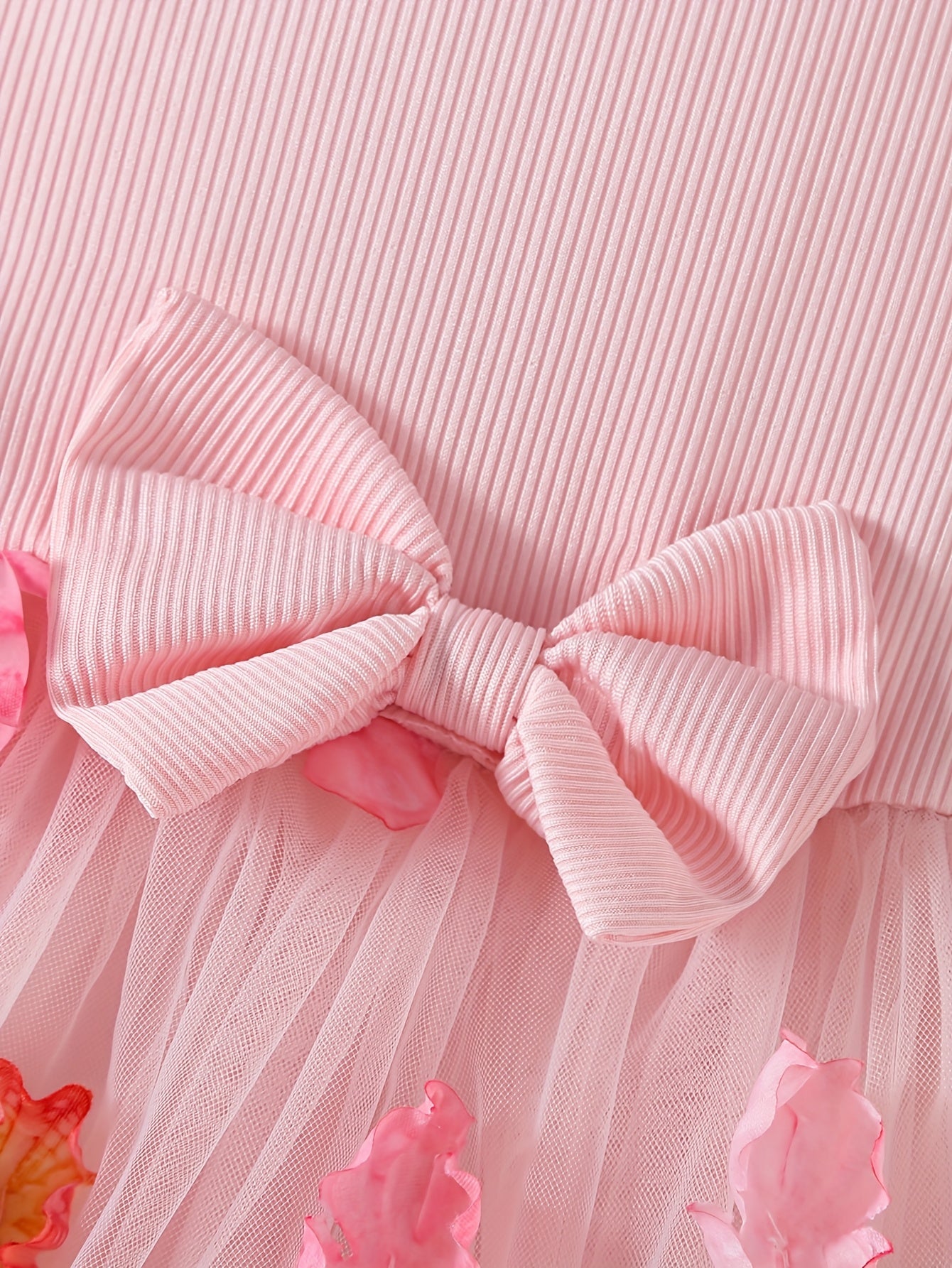 Hello Kitty Winter Party Dress For Girls 3D Flower Bow Print Pink Princess With Puffy Sleeves Machine Washable