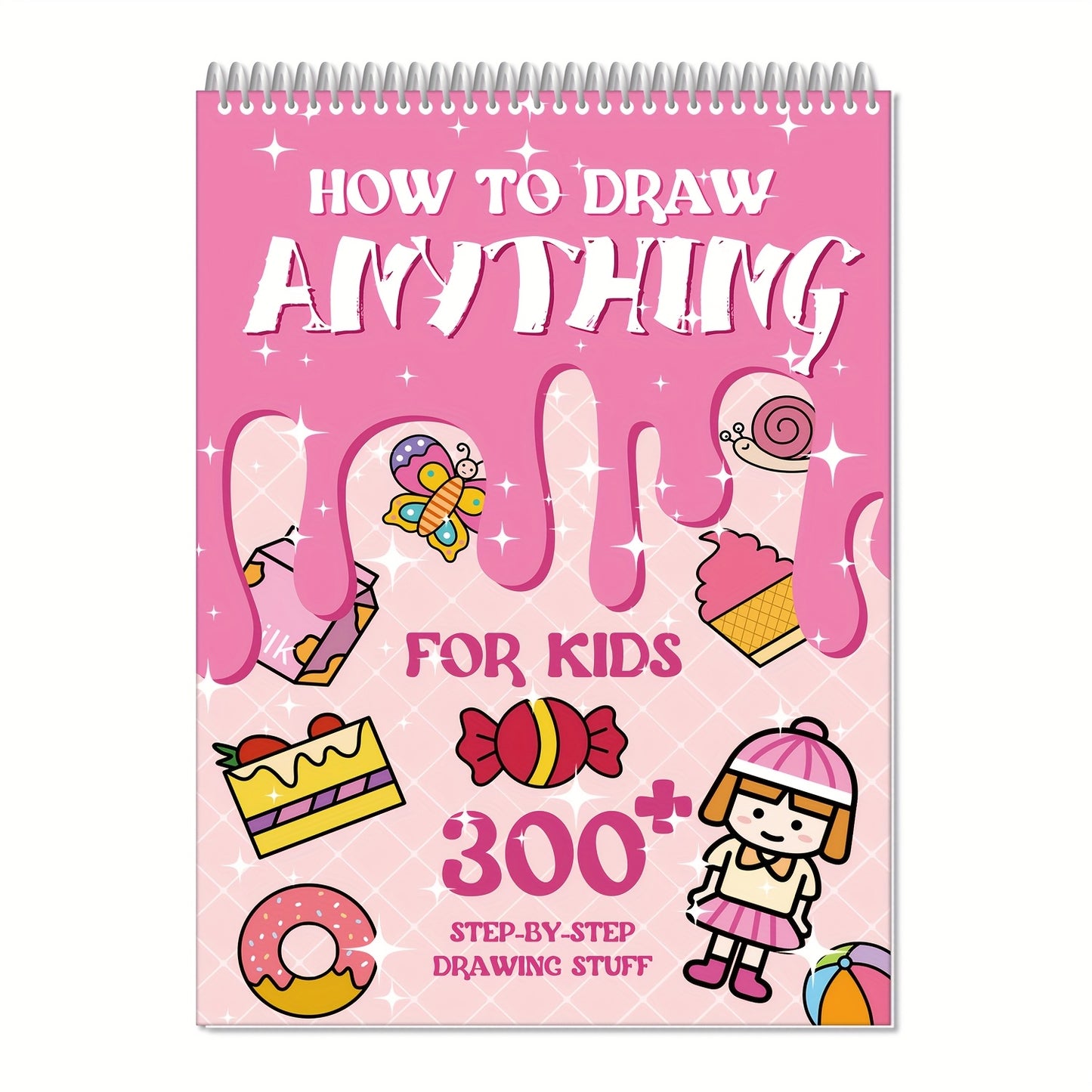 Kids Drawing Sketchbook - How to Draw Anything for Children Ages 3-6, 300+ Step-by-Step Drawing Lessons, Creative Art Projects, Cartoon Characters & Animals, Durable Art Paper, with Educational Activity Book for Preschool & K