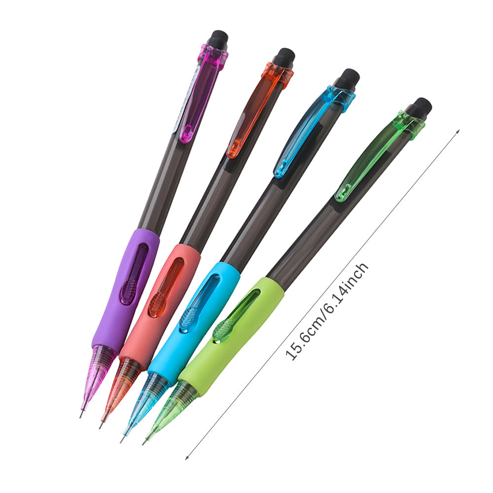 Side Press Mechanical Pencils Set with Replaceable Lead, 0.5/0.7/0.9mm Comfortable Grip Automatic Pencil Set for Office Writing Supplies Back to School Stationery(24pencils+24boxes of Lead)