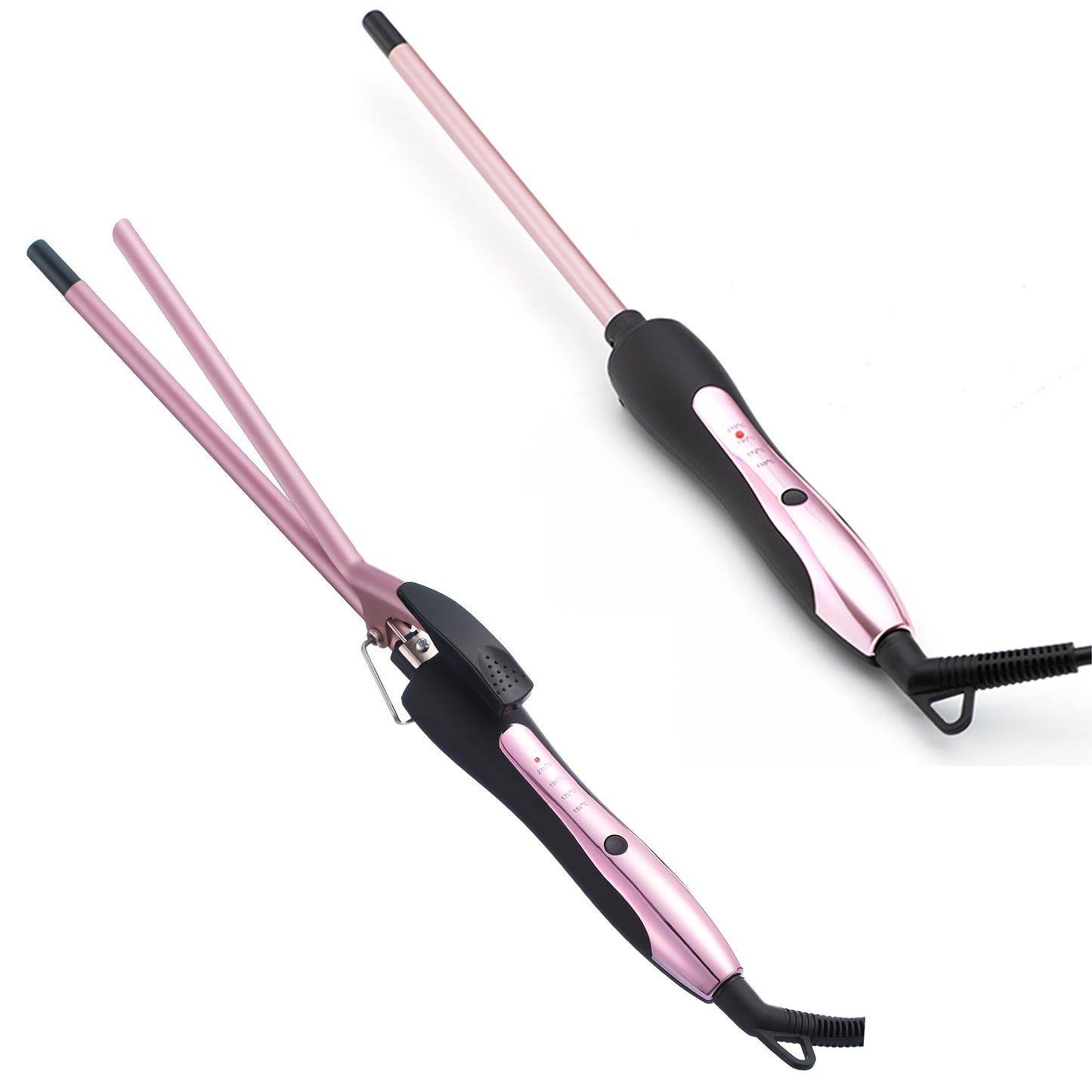 Compact Curling Iron With Ceramic Coating Heats Fast