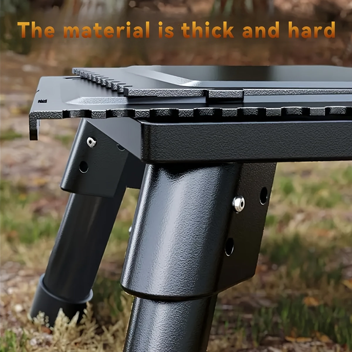 Portable Cast Iron Wood Burning Camp Stove - Heavy-Duty Outdoor Cookstove & Heater with Chimney Design, Air Vents & Sturdy Legs for Camping, Hiking, Picnic, BBQ - Firewood/Charcoal Compatible, No Electricity/Flint/Magnesium N