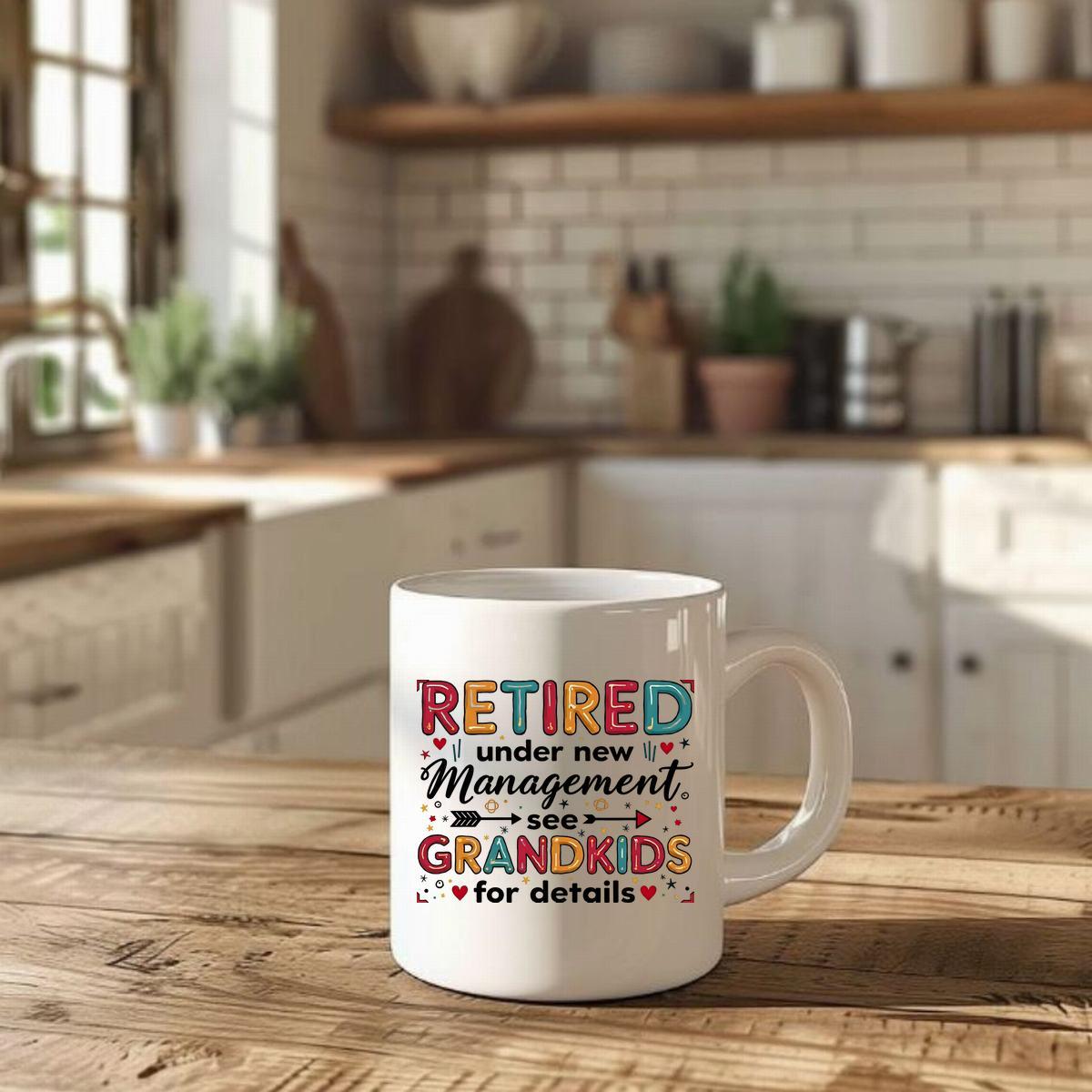 Retired Under New ManaSynthetic Gemstoneent See Grandkids for Details, Funny Mugs - Retired Gifts for Women Men, Water Tumbler Retirement Grandma, Happy Retired Presents Ideas for Coworkers, Colleague, Boss - Travel Coffee Mu